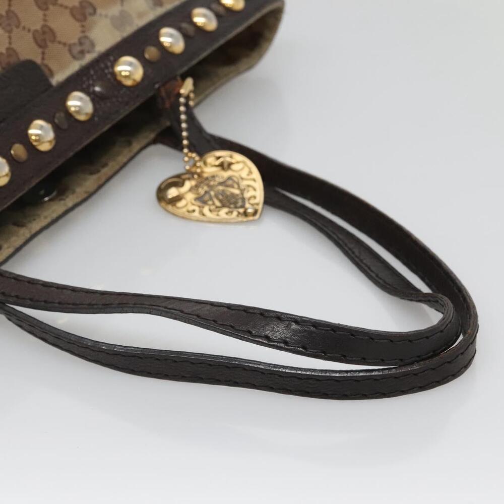 GUCCI GG Crystal Tote Bag Coated Canvas Beige Gold - Picture 7 of 13